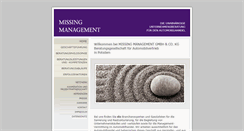 Desktop Screenshot of missingmanagement.com