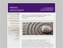 Tablet Screenshot of missingmanagement.com